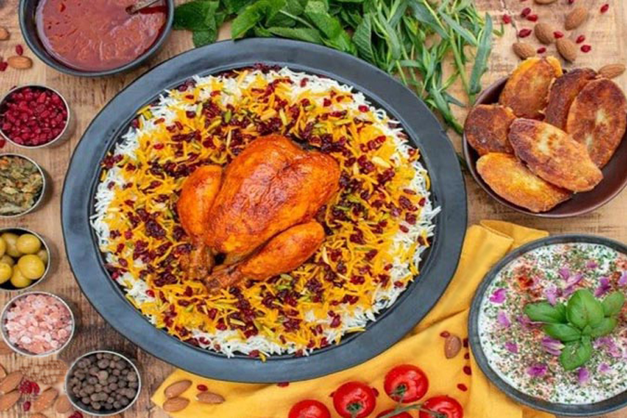 طرز تهیه اکبر جوجه با برنج ایرانی به روش رستورانی
